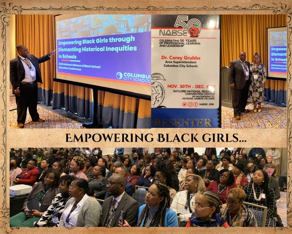 Dr. Grubbs presenting on Empowering Black Girls at the NABSE Conference